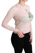 Women's Floral-Embroidered Cashmere And Silk Sweater Pink