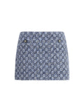 Gucci GG Tweed Skirt — Blue