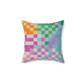 Pixel Bloom Mosaic Throw Pillow