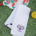 Toalla deportiva personalizada bordada con el nombre del jugador de pickleball 100% algodón con mosquetón Regalo de celebración de equipo para jugador de pickleball