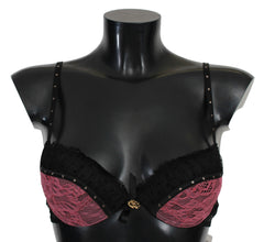 Women's Black Pink Lace Push Up Bra Underwear Viscose Nylon Clothing