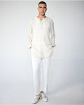 White Chessboard Kurta Set By KYNAH, Luxury Indian Fashion & Bridal Wear