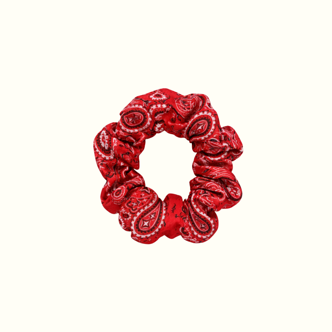 Chouchou 100% pure soie - Le moyen - Bandana rouge