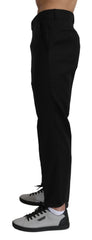 Men's Black Cotton Wool Formal Dress Pants