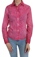 Women's Collared Cotton Blouse Pink