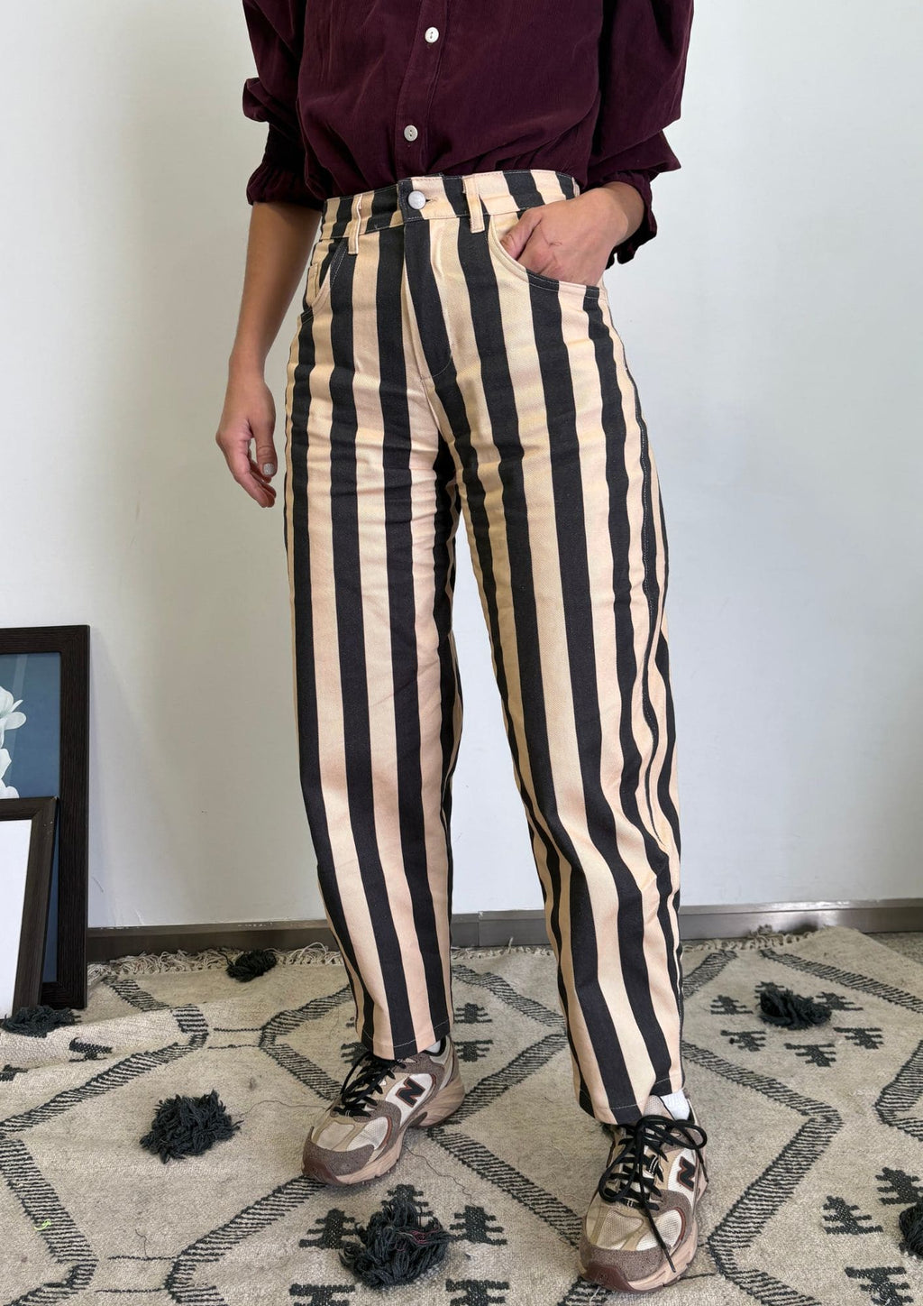 Pantalón Copenhague - Negro/Beige