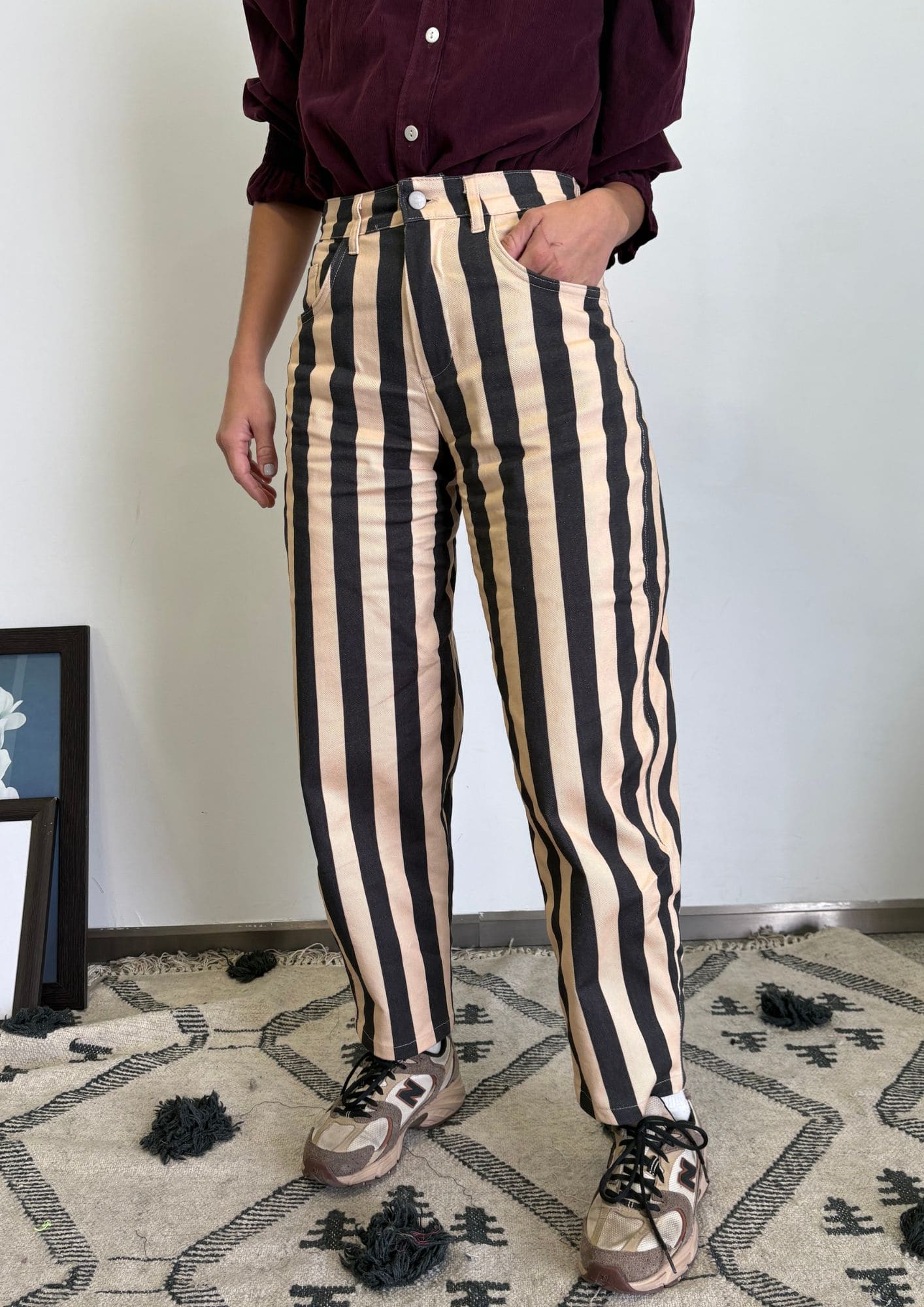 Pantalón Copenhague - Negro/Beige