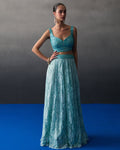 Mint Green Festive Lehenga Set By KYNAH, Luxury Indian Fashion & Bridal Wear