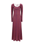 Kristina Ti Floral-Printed Jersey Dress — Purple