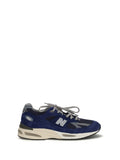New Balance Suede and Mesh Sneaker — Navy