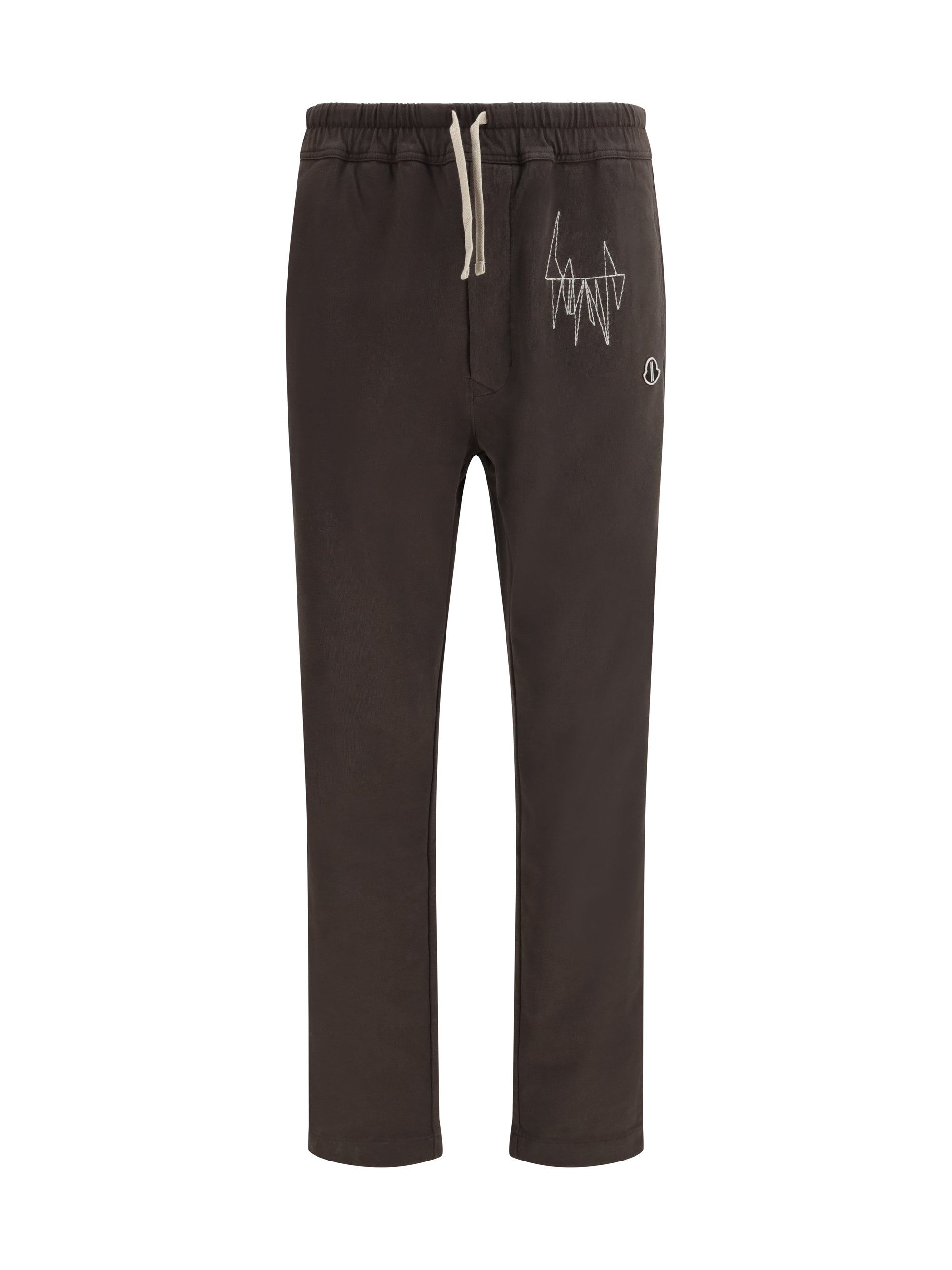 Moncler + Rick Owens Cotton Sweatpants Joggers — Brown