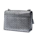 Medium Metallic Woven Leather Monogram Sunset Crossbody
