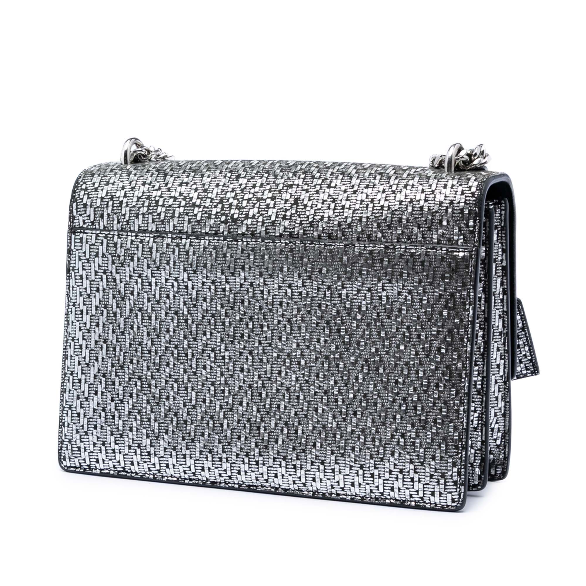 Medium Metallic Woven Leather Monogram Sunset Crossbody