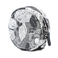 CC Calfskin Floral Round Clutch on Chain