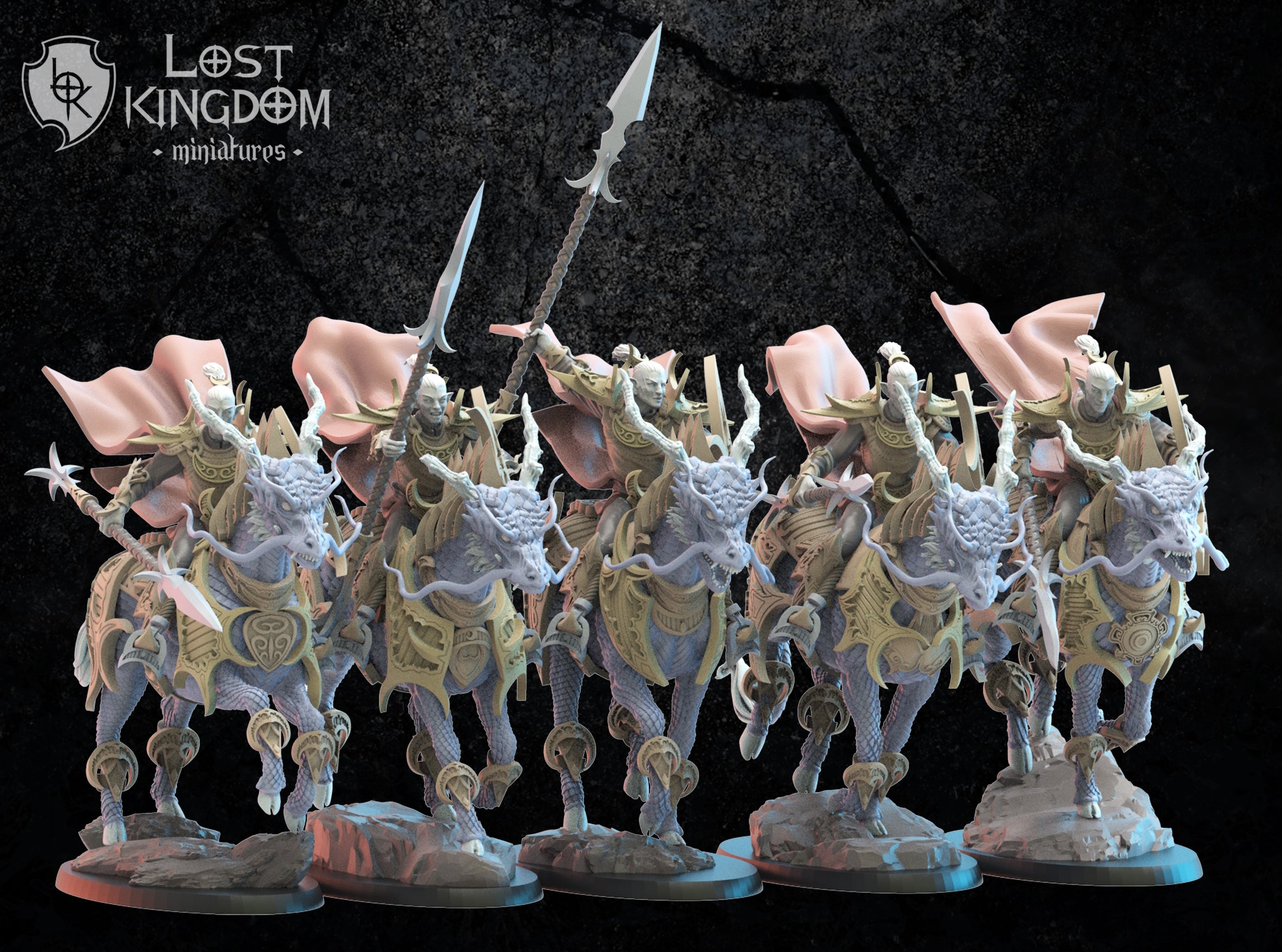 Shēdo Knights On Longma, Lost Kingdom Miniatures