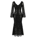 Black Patra Mermaid Maxi Dress