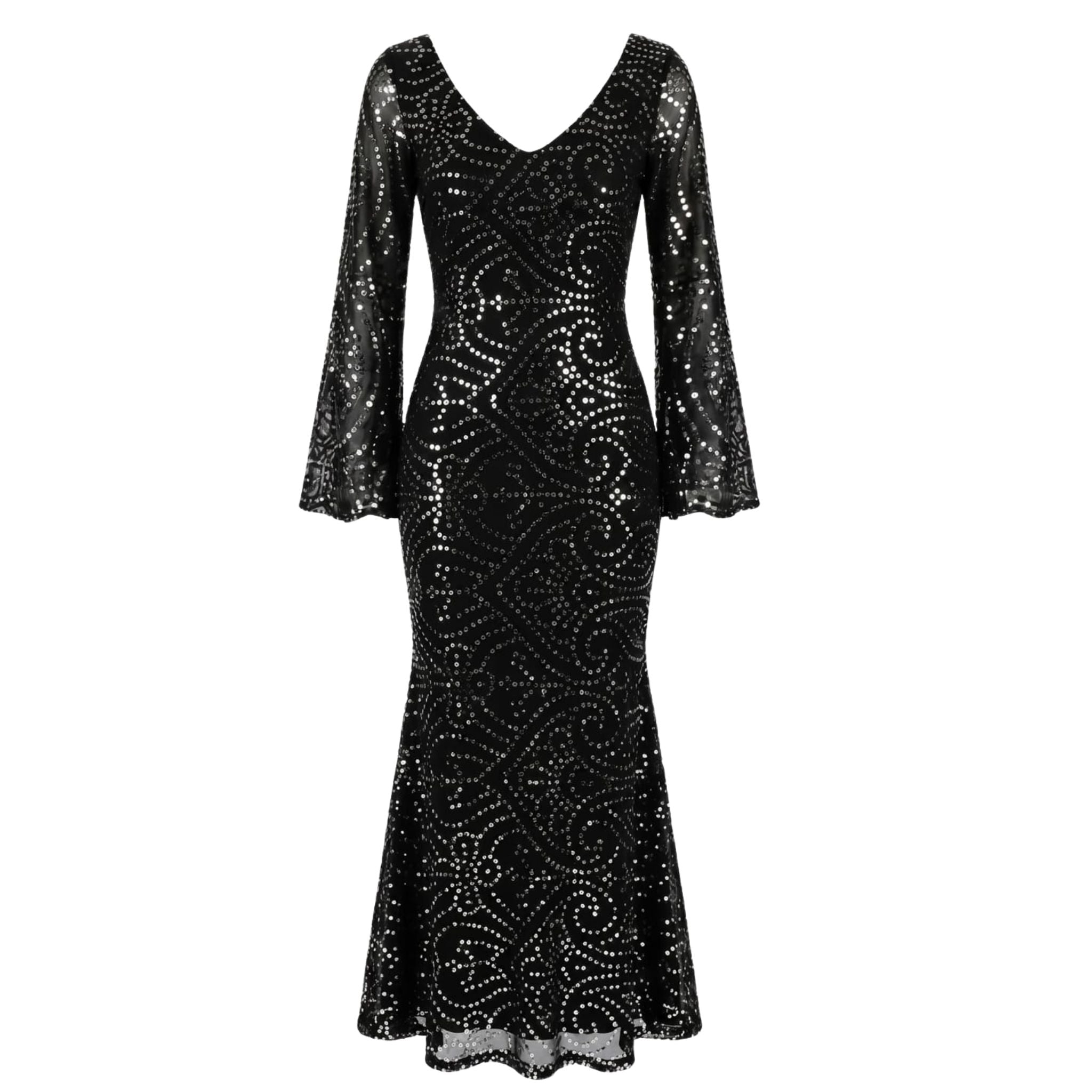 Black Patra Mermaid Maxi Dress | PR Sample