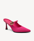GraceLithe Pointed Toe Heeled Mule - Hot Pink / Regular (A-C) / US 9 | EU 40 | UK 7
