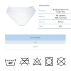 FEVI | Pack de 12 Braguitas Tiro Medio en 1 o 3 Colores Diferentes: Blanco, Negro y Beige | Talla única M-L