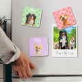 Personalizado Cute Paw 3D Cartoon Dog Acrylic Fridge Magnet with Name Birthday Anniversary Gift for Dog Dad Dog Mom Pet Lovers