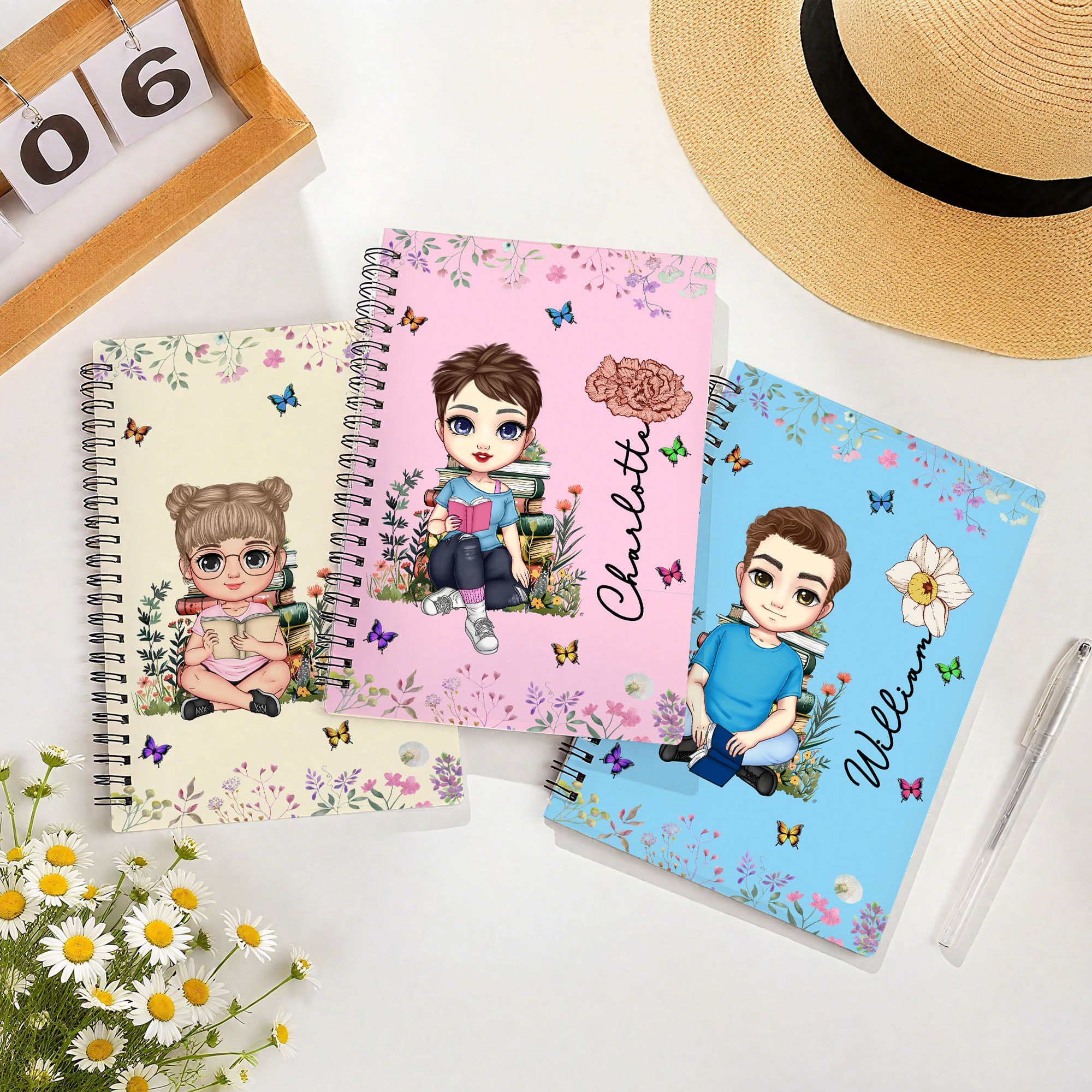 Cuaderno de espiral A5 personalizado con nombre y 120 páginas rayadas Regalo de cumpleaños y Navidad para la familia, los amigos y los amantes de los libros