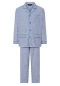 Pijama Hombre Largo Solapa Popelín Rayas - Azul 1404_39