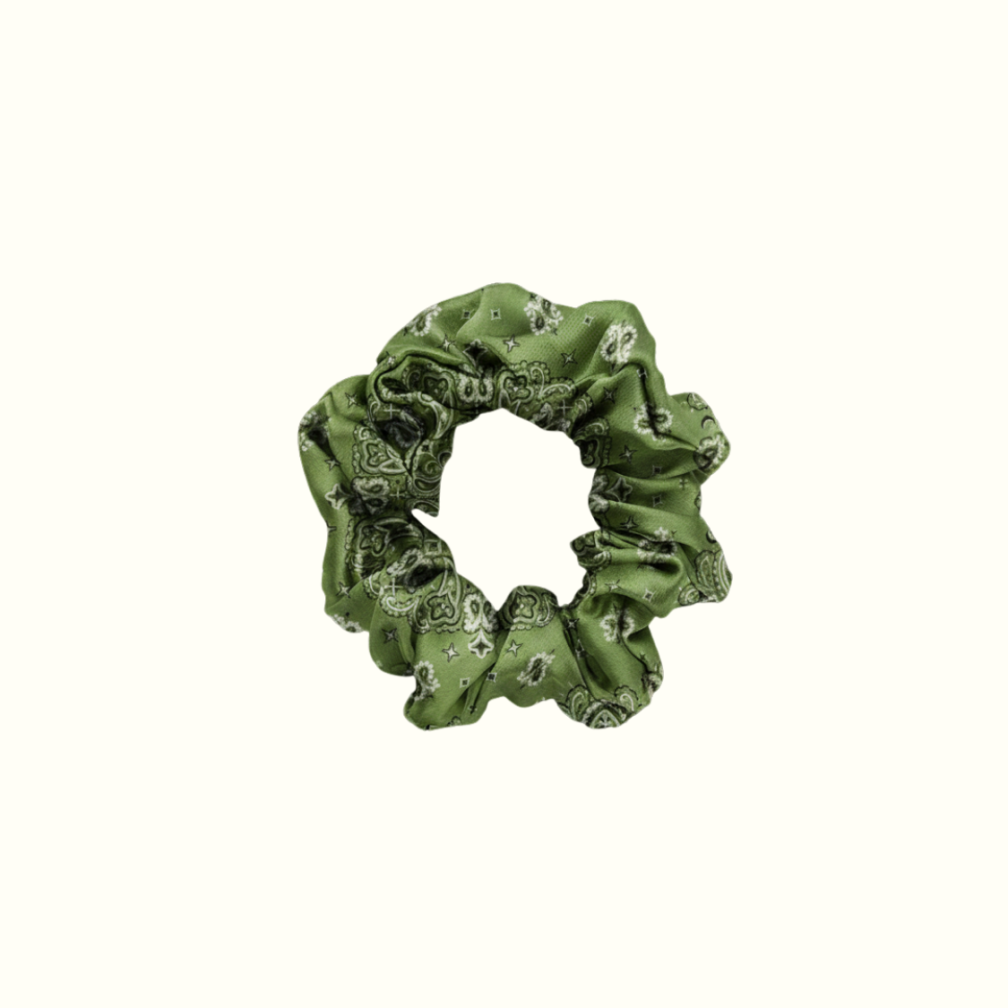 Chouchou 100% pure soie - Le moyen - Bandana vert