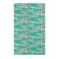 Teal Coral Reef Abstract Accent Rug
