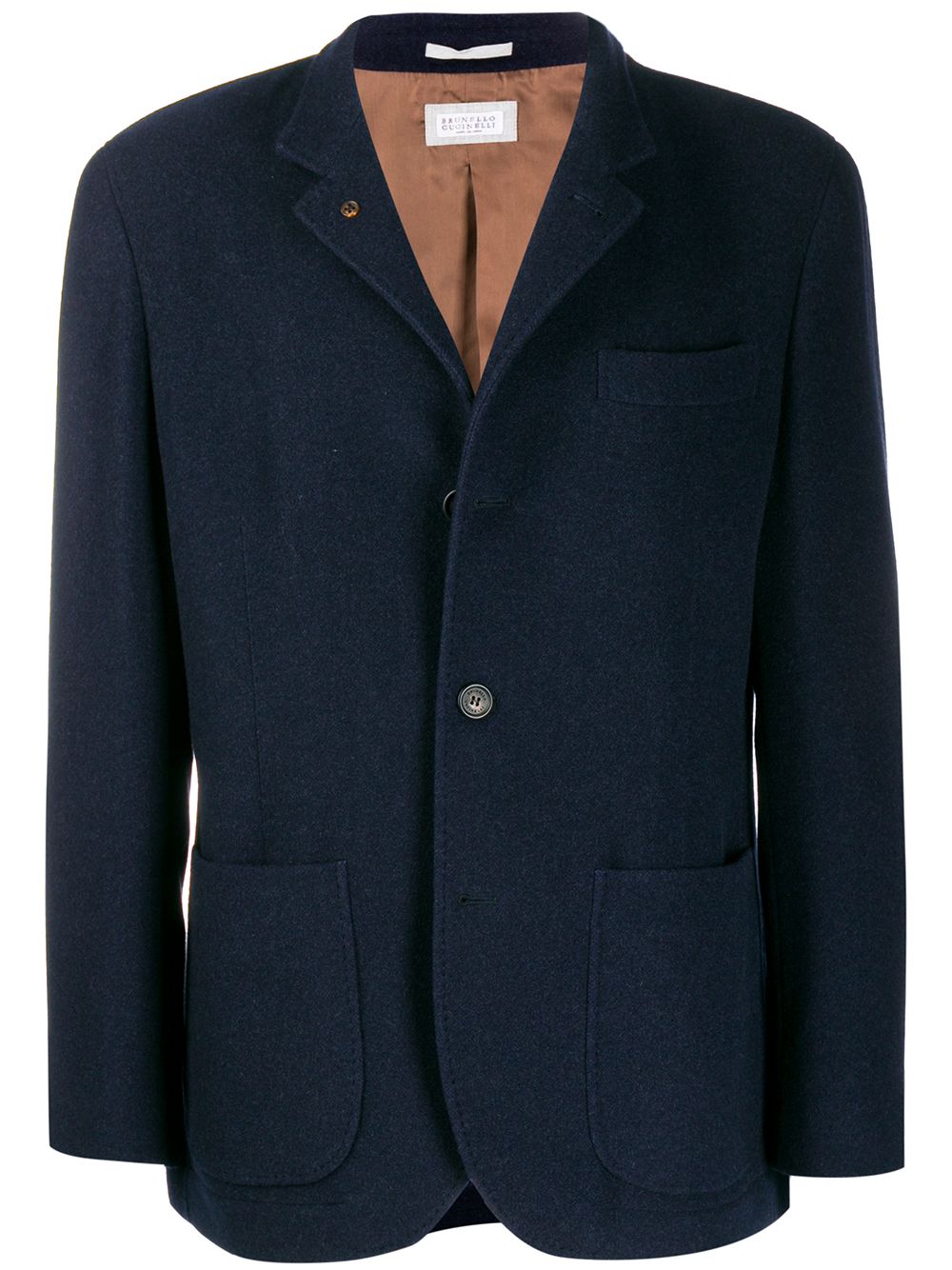 Brunello Cucinelli Wool and Cashmere Blazer — Navy