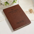 Personalizado Nombre Fecha Diseño Multicolor A5 PU Cuero Cuaderno Boda Gracias Regalo para Oficiante de la boda