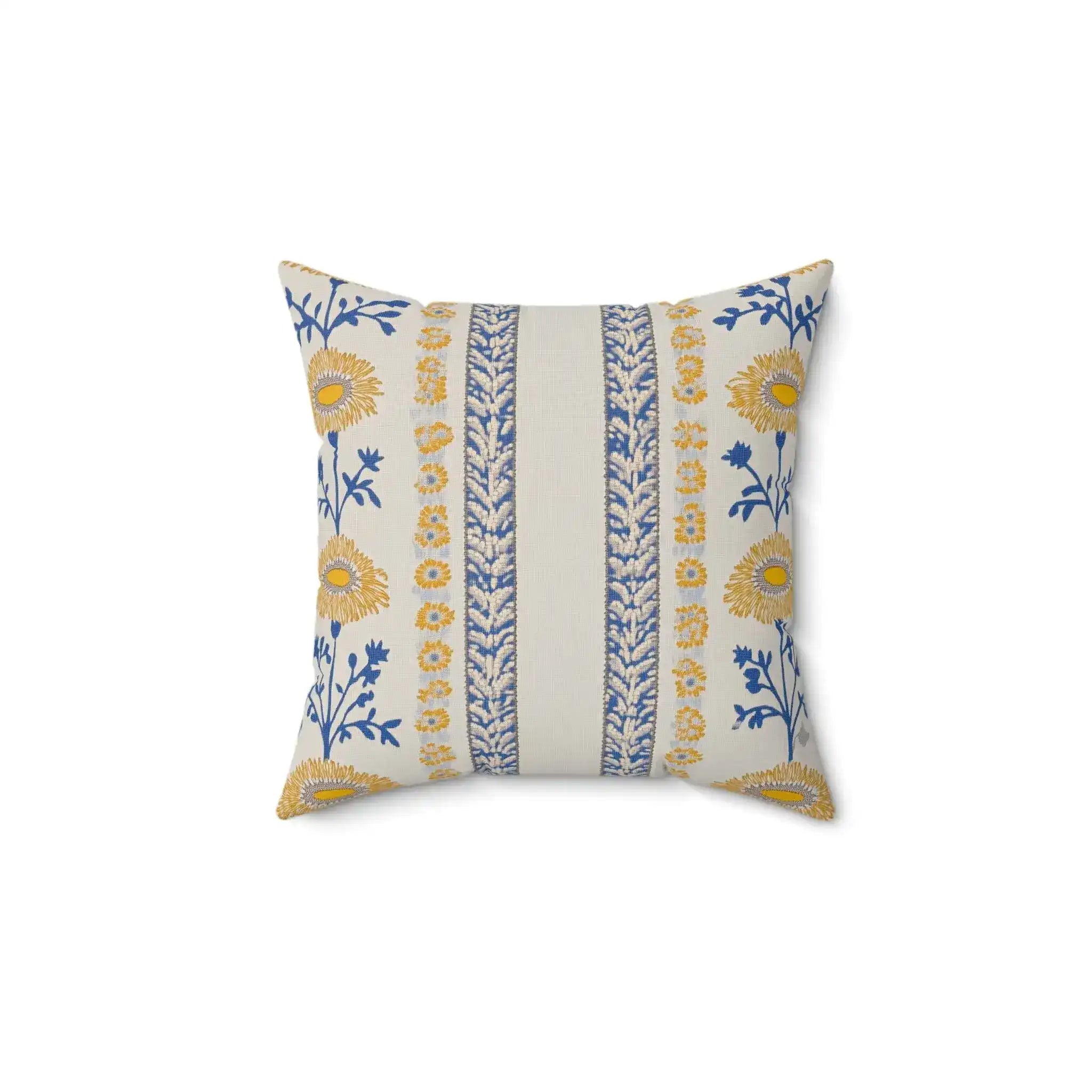 Provence Sunstripe Floral Throw Pillow