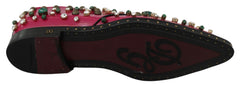 Women's Pink Leather Crystals Dress Broque Shoes Patent