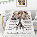 Personalizada We Love You Foto Collage Árbol Manta Suave con 1-10 Nombres Decoración del Hogar Cumpleaños Día de la Madre Regalo para Mamá Abuela Familia
