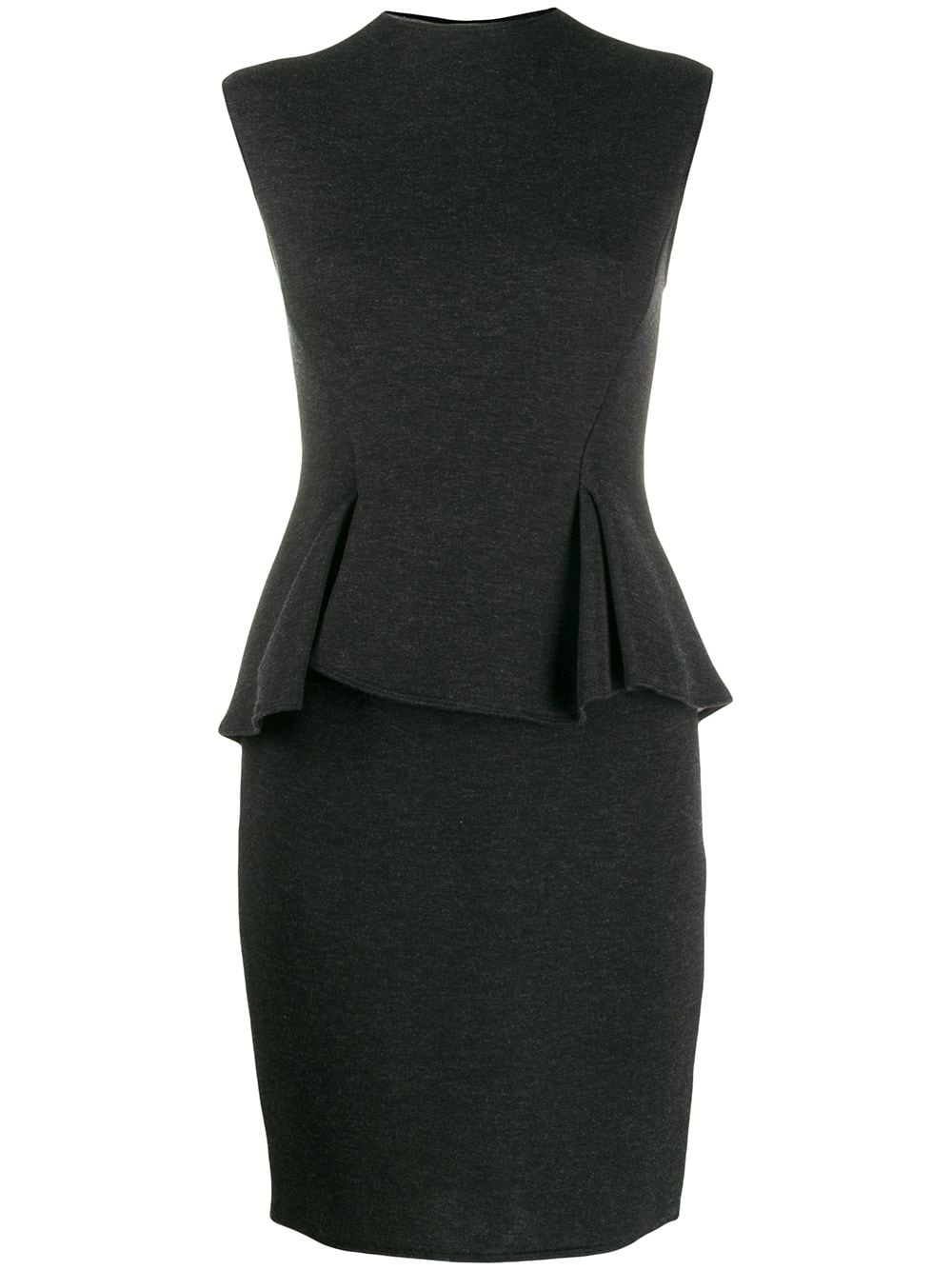 Lanvin Peplum Waist Dress — charcoal grey