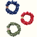 Trio de chouchous (bandana rouge, bleu, vert) - le petit