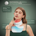 Máscara LED Infrarroja Profesional Cuello y Escote - 850nm Silicona de Grado Médico