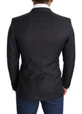 Men's Black Wool Single Breasted Coat Martini Blazer Virgin Clothing