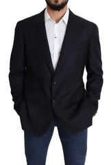 Men's Black Wool Single Breasted Napoli Blazer Virgin Clothing