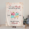 Personalizada We'll Be Friends until We're Old and Senile Manta suave con 2-6 nombres Decoración para el hogar Regalo de cumpleaños para hermanas Mejores amigas