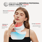 Máscara LED Infrarroja Profesional Cuello y Escote - 850nm Silicona de Grado Médico