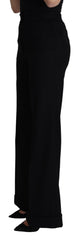 Women's Cashmere Wide Leg Trousers Black
