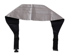 Gray Men Waist Belt Silk Cummerbund