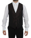 Men's Black Wool Logo Dress Gilet Vest Virgin