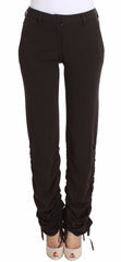 Women's Stretch Viscose Trousers Black Polyamide Elastane