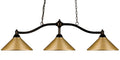 Z-Lite Chance Bronze with Satin Gold Shades