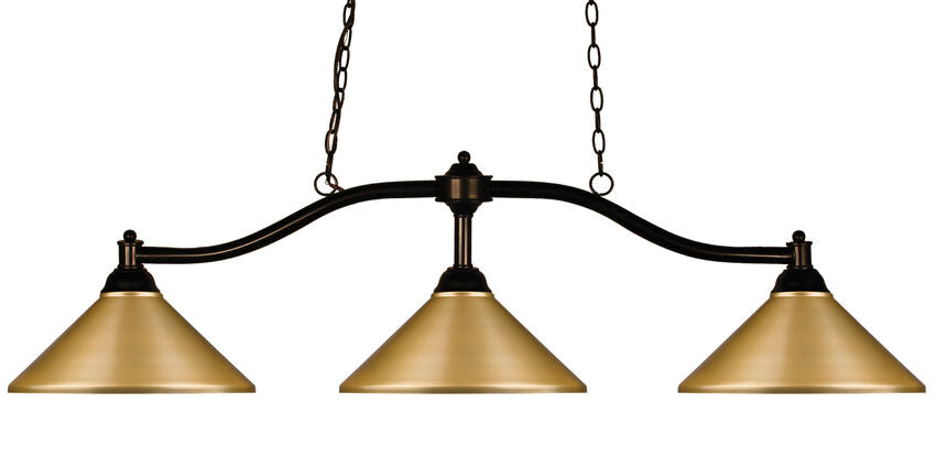 Z-Lite Chance Bronze with Satin Gold Shades