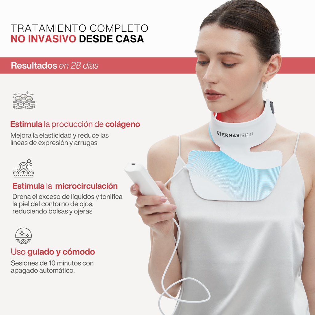 Máscara LED Infrarroja Profesional Cuello y Escote - 850nm Silicona de Grado Médico