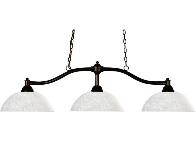 Z-Lite Chance Dome White Linen Table Light