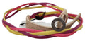 Women's Multicolor Twisted Leather Circle Buckle Belt Faux