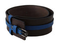 Women's Brown Thin Blue Line Leather Buckle Belt